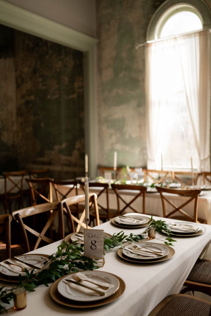 Details of the reception area at The 1906 Venue in Whitesboro