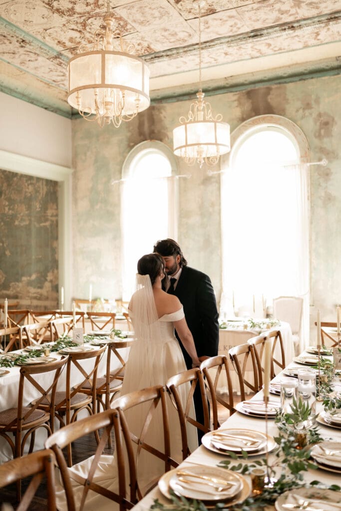 Details of the reception area at The 1906 Venue in Whitesboro