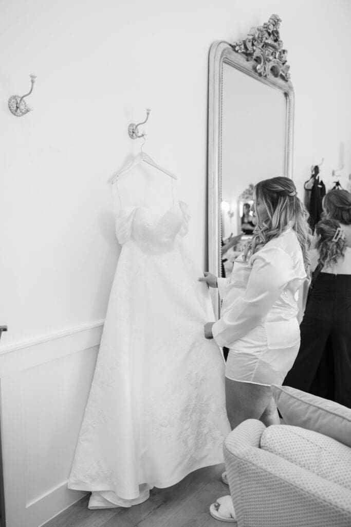 Bride's portraits at The Gardenia Venue in Valley View, TX