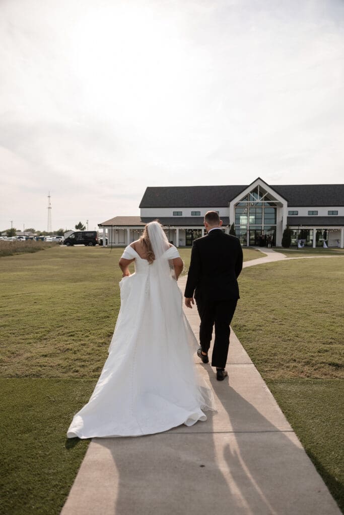 Bride and groom portraits at The Gardenia Venue in Valley View, TX