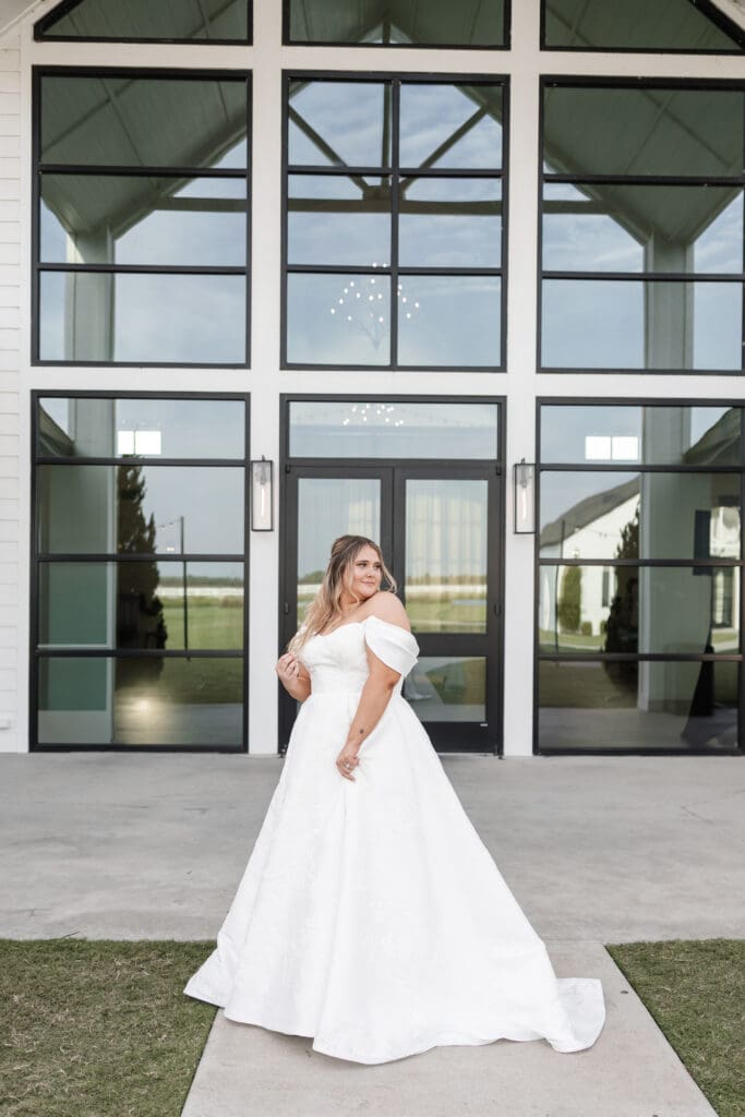 Bride portraits at The Gardenia Venue in Valley View, TX