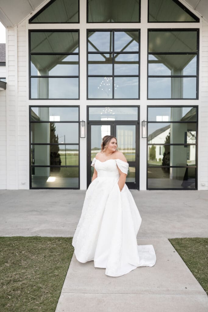 Bride portraits at The Gardenia Venue in Valley View, TX