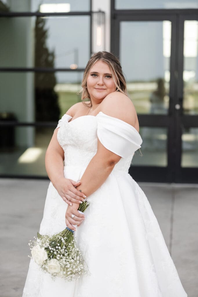 Bride portraits at The Gardenia Venue in Valley View, TX