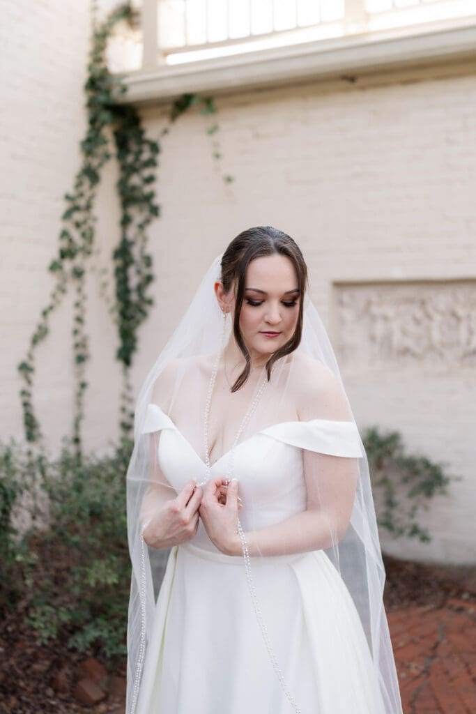 Chandor Gardens Bridal Session; vibrant portrait of Bride