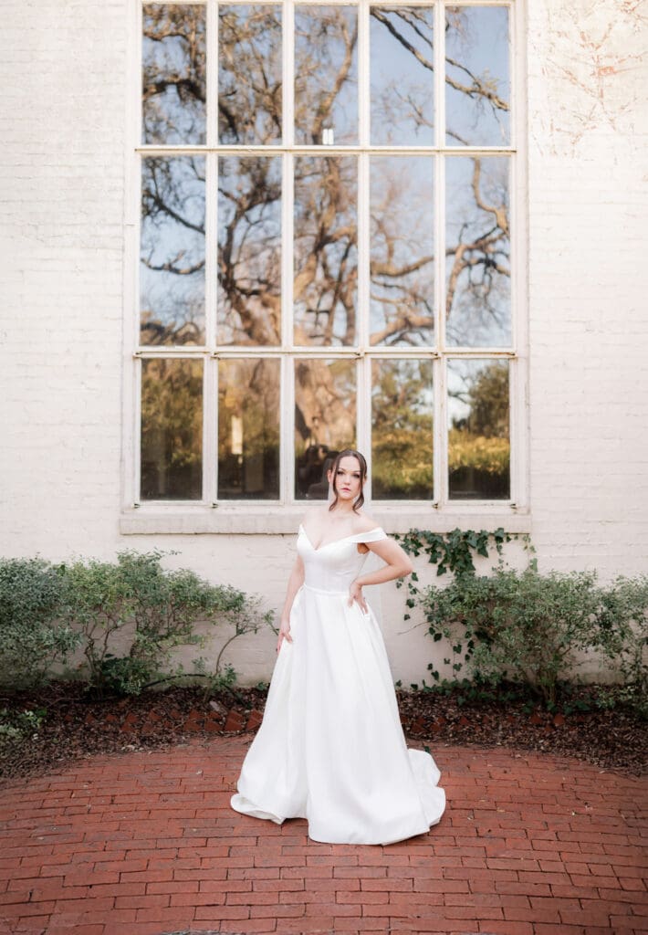 Chandor Gardens Bridal Session; vibrant portrait of Bride