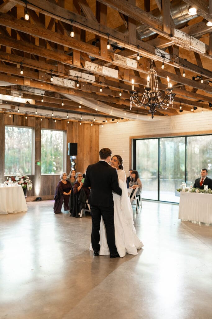 Bride and groom's first dance at Soli Deo Gloria