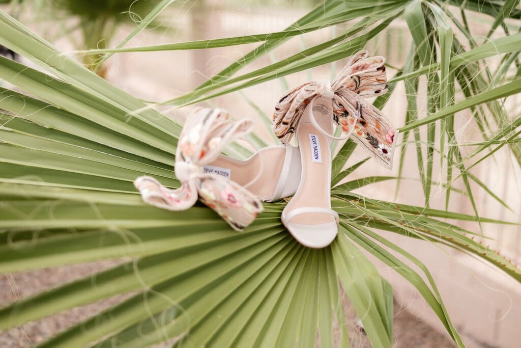 Wedding detail shots at the Airbnb during their Arizona destination wedding
