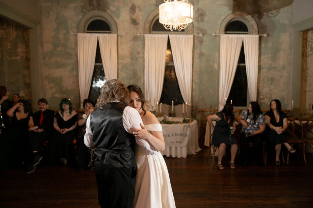 Bride's first dance with father The 1906 wedding venue in Whitesboro, TX