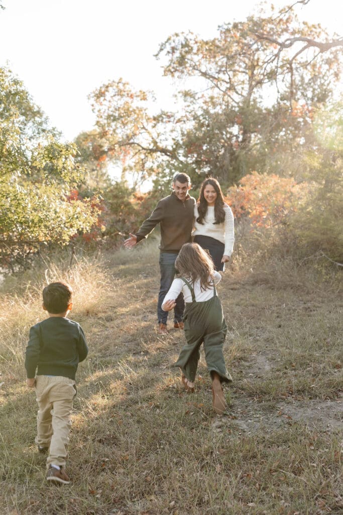 Family in Soldier Spring Park in Weatherford during their family photography session