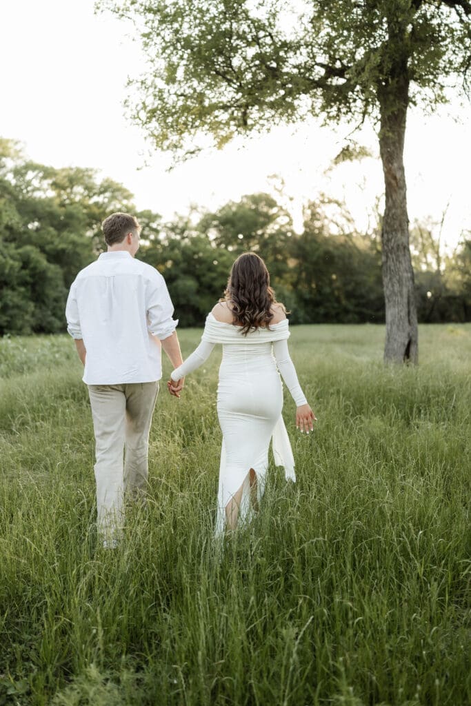 Golden hour maternity photos at Airfield Falls in Fort Worth, TX