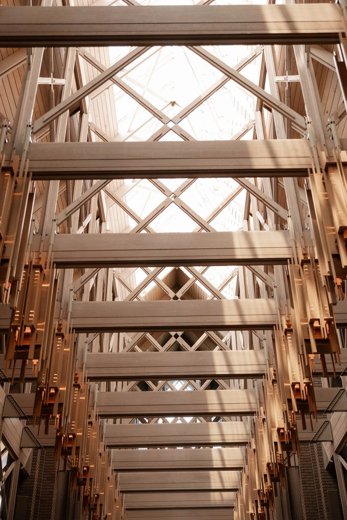 Detail shot of the Marty Leonard Chapel in Fort Worth