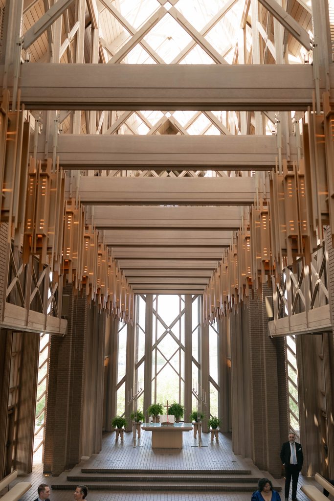 Detail shot of the Marty Leonard Chapel in Fort Worth