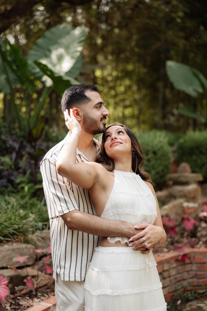 Man and woman embracing 